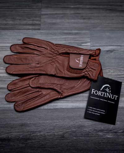 FN Leather Gloves Cognac Brown