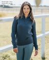 Kim hochgeschlossenes Strickkleid mit Reißverschluss navy 