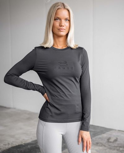 Ida Langarm-T-Shirt Dunkelgrau